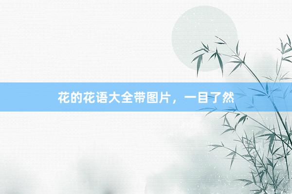 花的花语大全带图片，一目了然